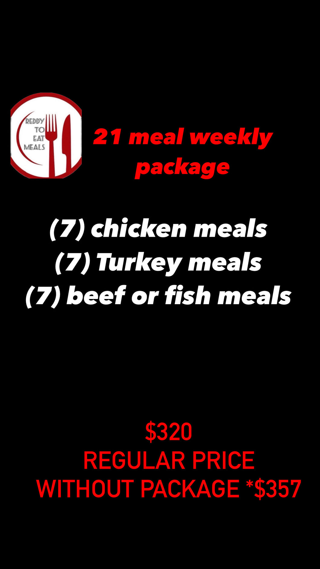 21 meal package