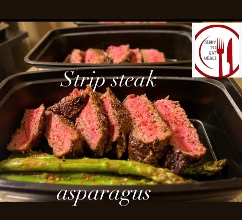 NY Strip steak with asparagus